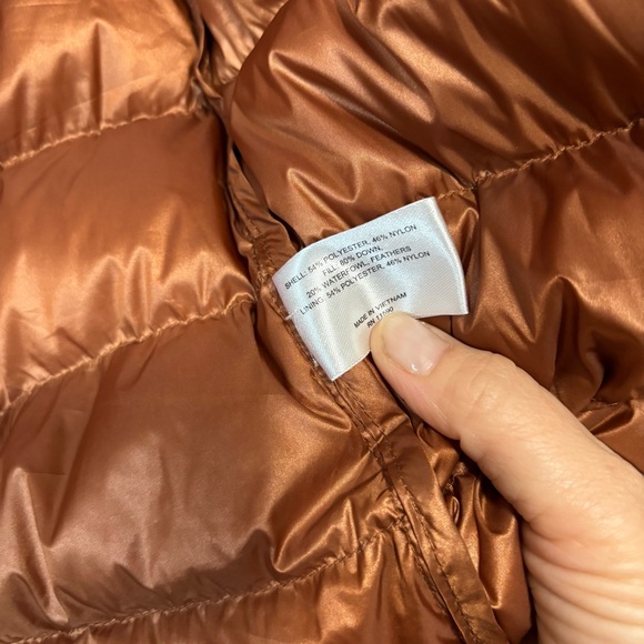 NEW Martha Stewart Spice Copper Short Sleeve Quilted Down Puffer Vest Size L - Picture 7 of 7